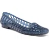 Jeffrey Campbell Sunnie Jelly Loafer Flat In Blue