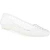 Jeffrey Campbell Bestie Jelly Ballet Flats In White