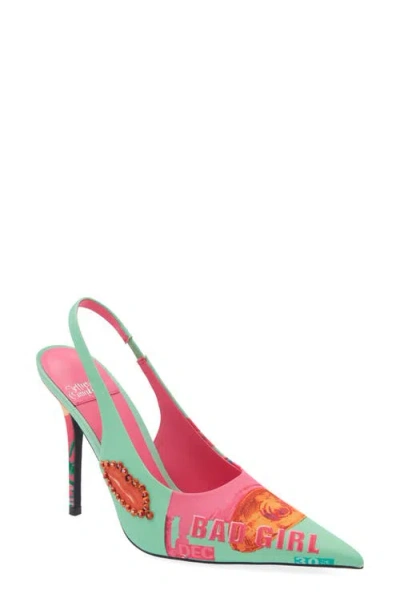 Jeffrey Campbell Surpass Slingback Pointed Toe Pump In Multi