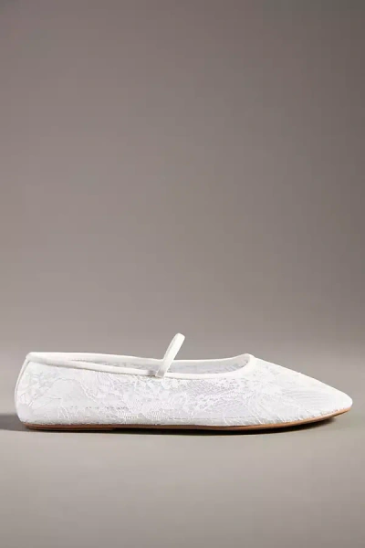 Jeffrey Campbell Swan-lake Lace Flats In White