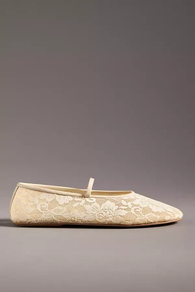 Jeffrey Campbell Swan-lake Lace Flats In Yellow
