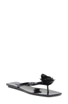 Jeffrey Campbell Sweeten Flip Flop In Black Shiny