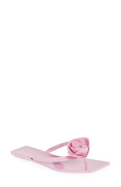 Jeffrey Campbell 3d Flower Thong Sandals In Pink
