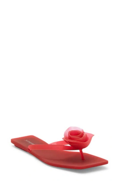 Jeffrey Campbell Sweeten Flip Flop In Red