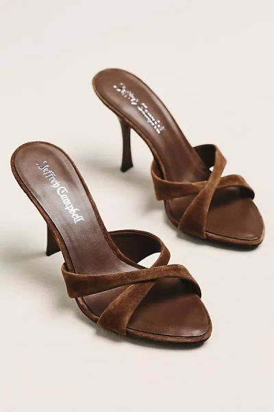 Jeffrey Campbell Symone Cross-strap Heels In Brown