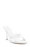 Jeffrey Campbell Symone Pointed Toe Slide Sandal In White Patent