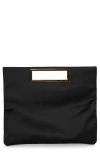 Jeffrey Campbell To-go Satin Clutch In Black Satin