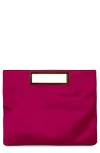 Jeffrey Campbell To-go Satin Clutch In Fuchsia Satin