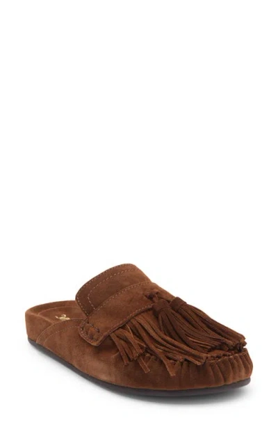 Jeffrey Campbell Toggle Fringe Mule In Brown
