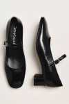 Jeffrey Campbell Top-class Suede Mary Jane Heels In Black