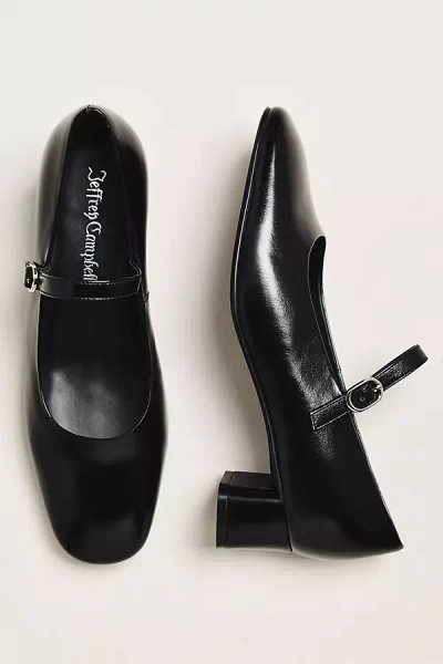 Jeffrey Campbell Top-class Suede Mary Jane Heels In Black
