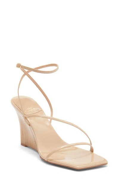 Jeffrey Campbell Topsail Ankle Strap Wedge Sandal In Brown