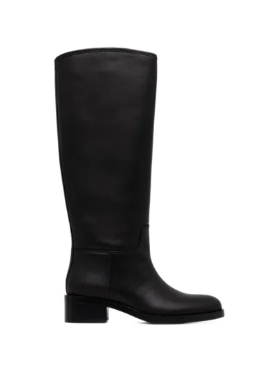 Jeffrey Campbell Torrential Knee-high Leather Boots In Black