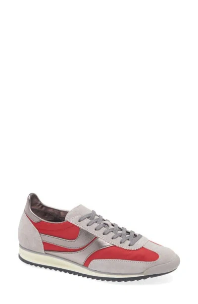 Jeffrey Campbell Track Star Sneaker In Grey Red Combo