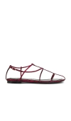 Jeffrey Campbell Trawl Sandals In Red Black Snake