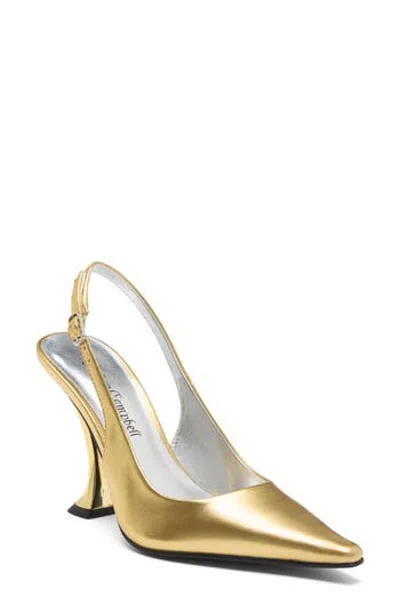 Jeffrey Campbell Treatz Slingback Pump In Gold