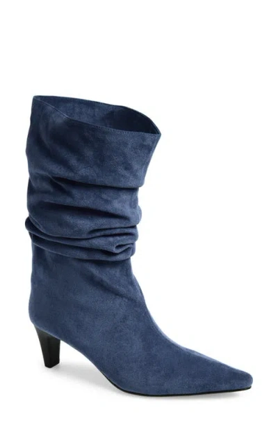 Jeffrey Campbell Trixxie Bootie In Blue Suede