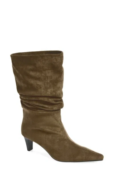 Jeffrey Campbell Trixxie Bootie In Olive Suede
