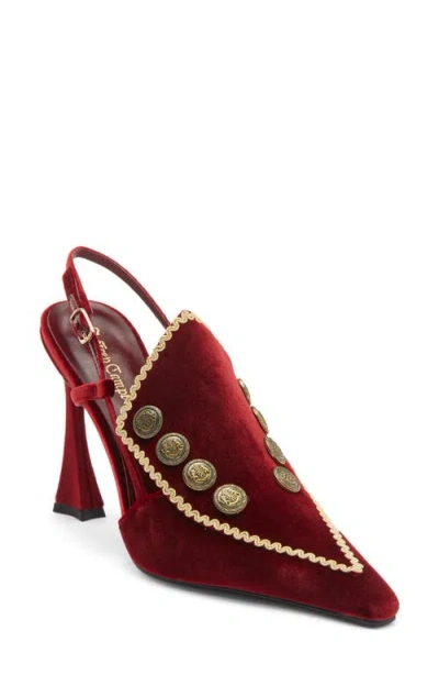 Jeffrey Campbell Troubadour Slingback Pump In Burgundy