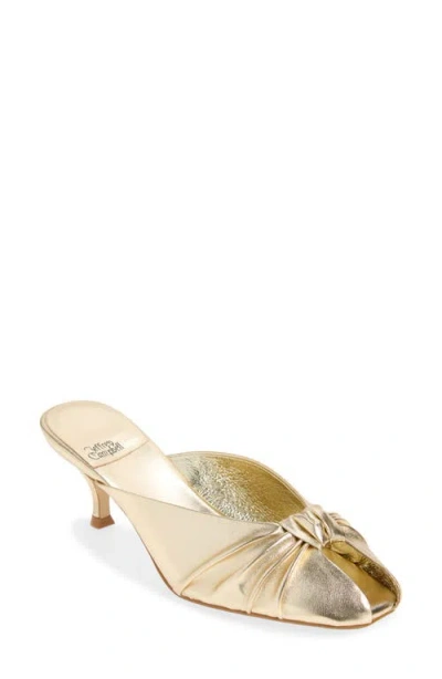Jeffrey Campbell Twista Kitten Heel Sandal In Gold