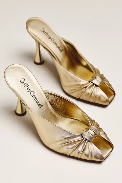 Jeffrey Campbell Twista Mule Heels In Gold