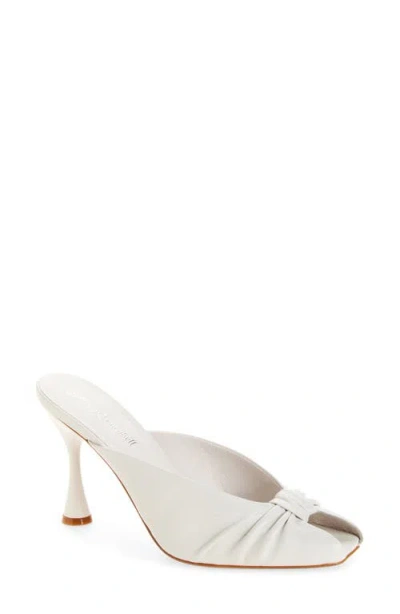 Jeffrey Campbell Twista Peep Toe Slide Sandal In White