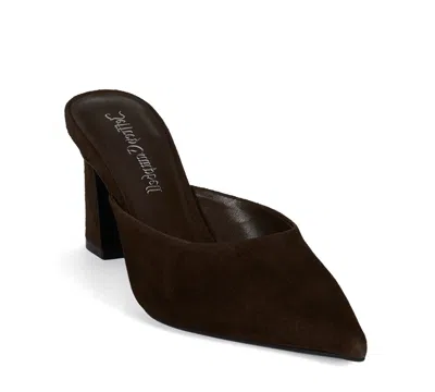 Jeffrey Campbell Unamused Block-heel Pointed-toe Mules In Brown