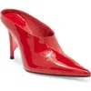 Jeffrey Campbell Vader Pointed Toe Mule In Red Patent