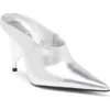 Jeffrey Campbell Vader Pointed Toe Mule In Silver