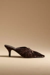 Jeffrey Campbell Velvet Mule Heels In Brown