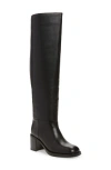 Jeffrey Campbell Vinyl Over The Knee Boot In Black