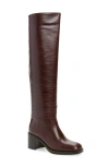 Jeffrey Campbell Vinyl Over The Knee Boot In Brown