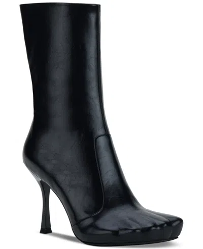 Jeffrey Campbell Visionary Novelty Stiletto Dress Booties In Black