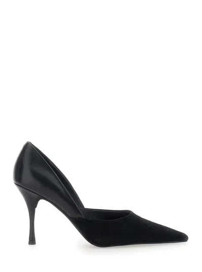 Jeffrey Campbell Volturi High-heel Leather Pumps With Tapered Silhouette In Black