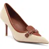 Jeffrey Campbell Walk-thru Pump In Cream Fabric Combo
