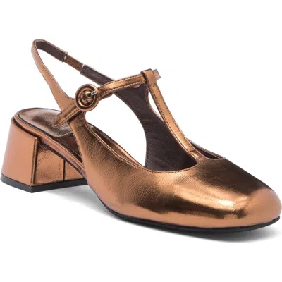 Jeffrey Campbell Wandz T-strap Pump In Bronze