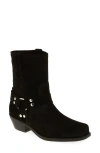 Jeffrey Campbell Waylon Harness Boot In Black Suede