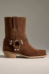 Jeffrey Campbell Waylon-lo Square-toe Western Ankle Boots In Brown