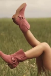 Jeffrey Campbell Waylon-lo Square-toe Western Ankle Boots In Multi