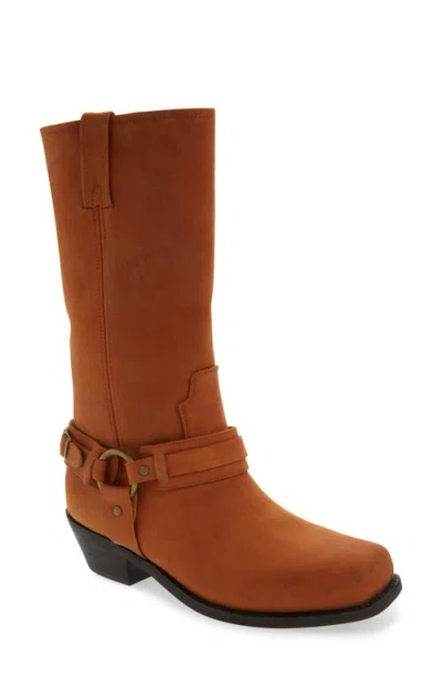 Jeffrey Campbell Waylon Western Boot In Tan Crazy Horse