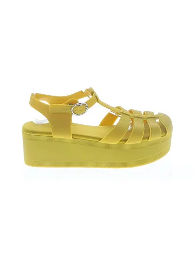 Pre-owned Jeffrey Campbell Wedges In Yellow
