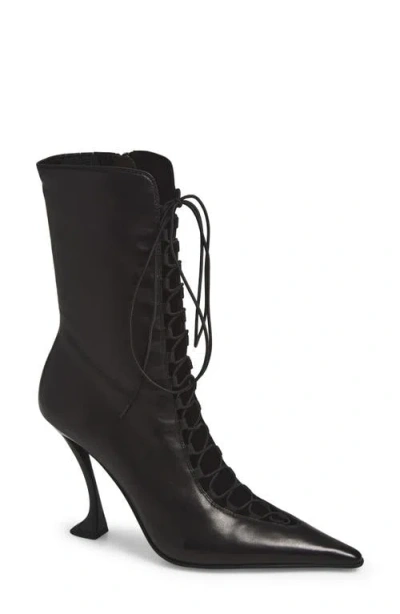 Jeffrey Campbell Whimsigoth Leather Bootie In Black