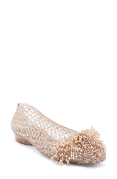 Jeffrey Campbell Whimzy Jelly Flat In Neutral