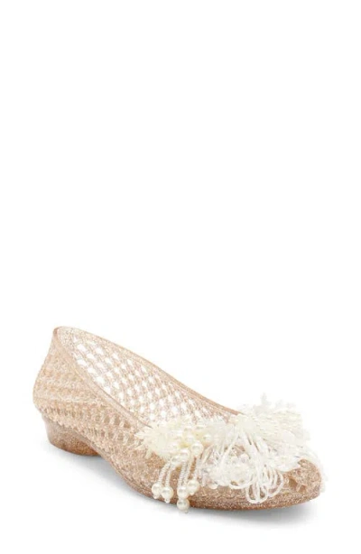 Jeffrey Campbell Whimzy Jelly Flat In White