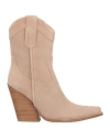 Jeffrey Campbell Woman Ankle Boots Beige Size 7 Leather In Beige