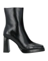 Jeffrey Campbell Woman Ankle Boots Black Size 7 Soft Leather