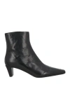 Jeffrey Campbell Woman Ankle Boots Black Size 7 Leather In Black