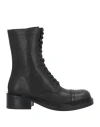 Jeffrey Campbell Woman Ankle Boots Black Size 7 Leather In Black