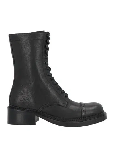 Jeffrey Campbell Woman Ankle Boots Black Size 7 Leather