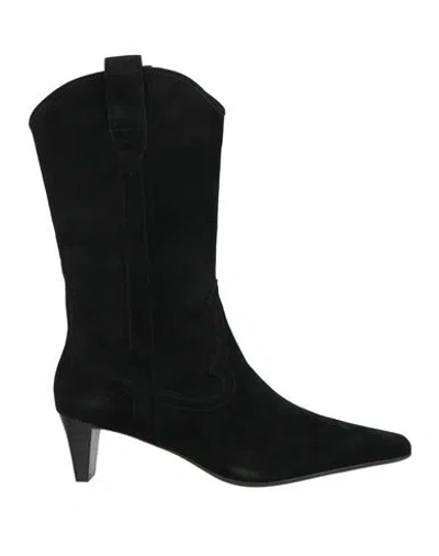 Jeffrey Campbell Woman Ankle Boots Black Size 7 Leather